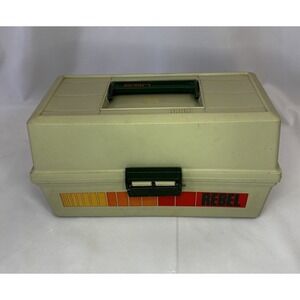 Rebel 600 Fishing Lure Tackle Box Hard Plastic 3 Tray Vintage with Handle